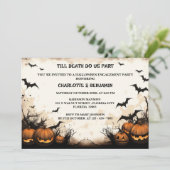 Gotische Halloween Verlovingspartij Kaart (Staand voorkant)
