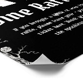 Gotische Halloween Vrijgezellenfeest Wijn Raffle S Poster (Hoek)