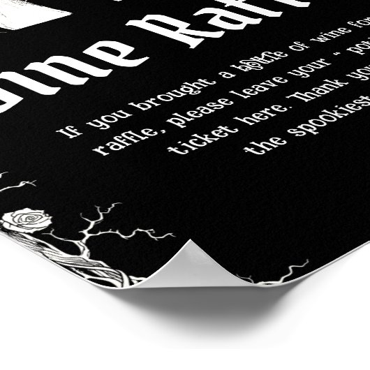 Gotische Halloween Vrijgezellenfeest Wijn Raffle S Poster (Hoek)