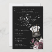 Gotische Halloween Zwart Formele Gothic Jongen Bab Kaart (Voorkant)