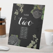 Gotische Halloween Zwart Rozen Trouwtafel Nummer Reclamebord Met Voetstuk (Insitu)