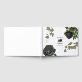 Gotische Halloween Zwart Rozen Wit Bruiloft Gastenboek (Volledig)