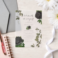 Gotische Halloween Zwart Rozen Wit Bruiloft