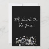 Gotische Halloween Zwart Save The Date Bruiloft Kaart (Achterkant)