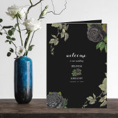 Gotische Halloween Zwarte Huwelijksvolgorde Programma