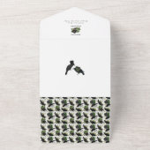 Gotische Halloween Zwarte Rozen Kraaien Bruiloft All In One Uitnodiging (Buitenkant)