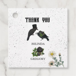 Gotische Halloween Zwarte Rozen Kraaien Huwelijk Bedankjes Labels