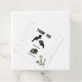 Gotische Halloween Zwarte Rozen Kraaien Huwelijk Bedankjes Labels (In situ)