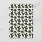 Gotische Halloween Zwarte Rozen Kraaien Huwelijk Informatiekaartje (Achterkant)