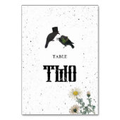 Gotische Halloween Zwarte Rozen Kraaien Huwelijk Kaart (Achterkant)