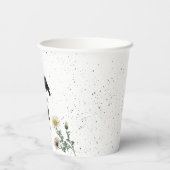 Gotische Halloween Zwarte Rozen Kraaien Huwelijk Papieren Bekers (Achterkant)