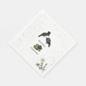 Gotische Halloween Zwarte Rozen Kraaien Huwelijk Servet (Hoek)