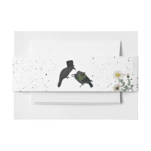 Gotische Halloween Zwarte Rozen Kraaien Huwelijk Uitnodigingen Wikkel