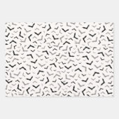 Gotische Halloween Zwarte Vleermuis Bruiloft Inpakpapier Vel (Voorkant)