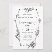 Gotische hand getekend Halloween Party Kaart (Voorkant)