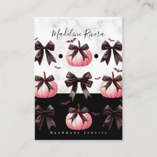 Gotische handgemaakte Artisan Oorbel Display Kaart Contactkaartje