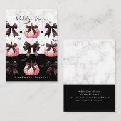 Gotische handgemaakte Artisan Oorbel Display Kaart Contactkaartje (Voorkant / Achterkant)