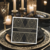  gotische handgetekende gouden strepen Halloween Servet