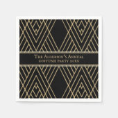  gotische handgetekende gouden strepen Halloween Servet (Voorkant)