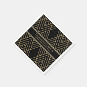  gotische handgetekende gouden strepen Halloween Servet (Hoek)