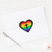 Gotische Hart & Kruis Sticker (Envelop)