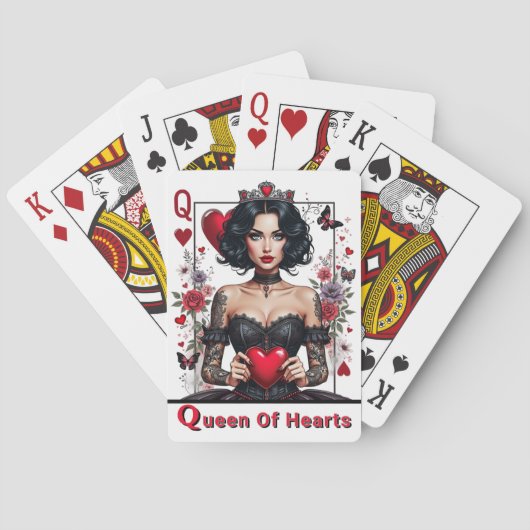Gotische Hartenkoningin Pokerkaarten (Achterkant)