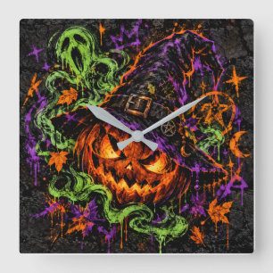 Gotische Hek Halloween Pompoen Wandklok