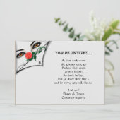 Gotische heks gluren over Halloween feest Kaart (Staand voorkant)