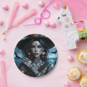  Gotische Heks met Tattoos Halloween Party Papieren Bordje (Feest)