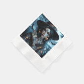 Gotische Heks met Tattoos Halloween Party Servet (Hoek)