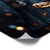 Gotische Heks met Tattoos Halloween Poster (Hoek)