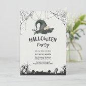  Gotische Heks Pet Halloween Kostuum Party Kaart (Staand voorkant)