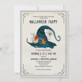 Gotische heks Pet  Volwassen Halloween Party Kaart (Voorkant)