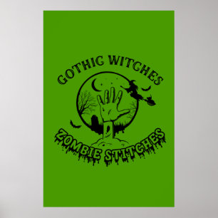 Gotische heks Poster Zombie Stitches (24x36)