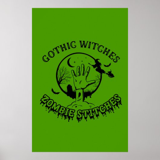 Gotische heks Poster Zombie Stitches (24x36) (Voorkant)