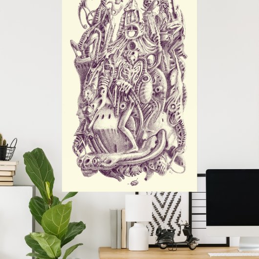 Gotische hemel kerk poster (Thuiskantoor)