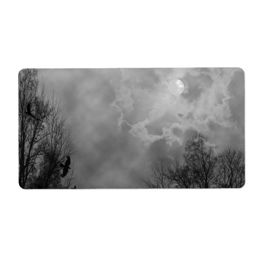 Gotische hemel met raven etiket (Voorkant)