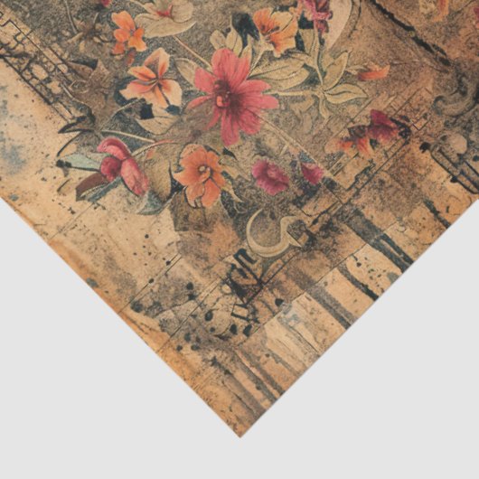 Gotische Hemelse Oude Papier Decoupage (Detail)