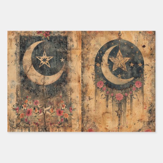 Gotische Hemelse Oude Papier Decoupage Inpakpapier Vel (Voorkant 3)