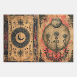 Gotische Hemelse Oude Papier Decoupage Inpakpapier Vel