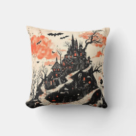 Gotische herenhuis Halloween Dark Esthetic Kussen