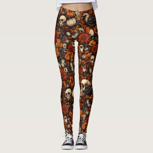 Gotische herfst leggings (Voorkant)