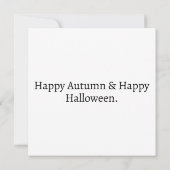 Gotische herfst oogst Halloween pompoen Kaart (Achterkant)