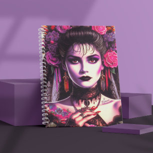 Gotische hispanische vrouw notitieboek