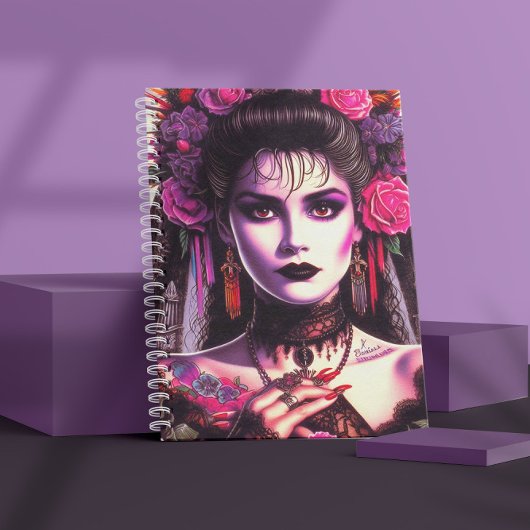Gotische hispanische vrouw notitieboek