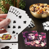 Gotische hispanische vrouw pokerkaarten (Insitu)