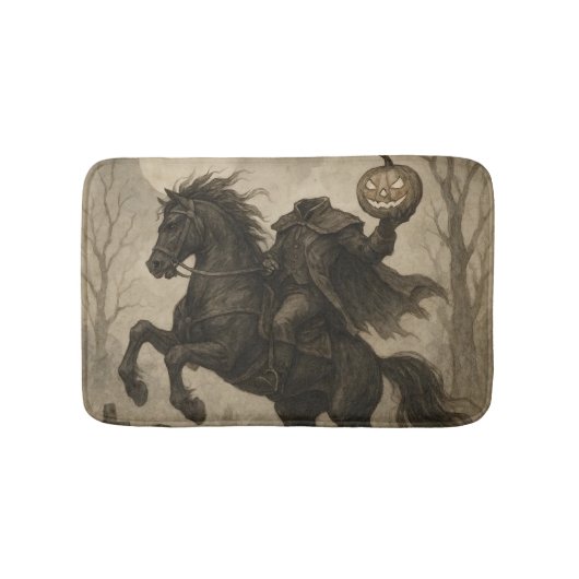 /Gotische Hoofdloze Ruiter Halloween/Herfst Badmat (Voorkant)