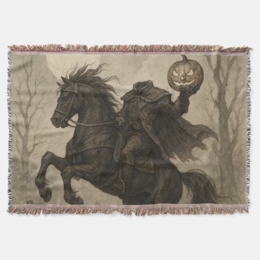 /Gotische Hoofdloze Ruiter Halloween/Herfst Deken (Voorkant)