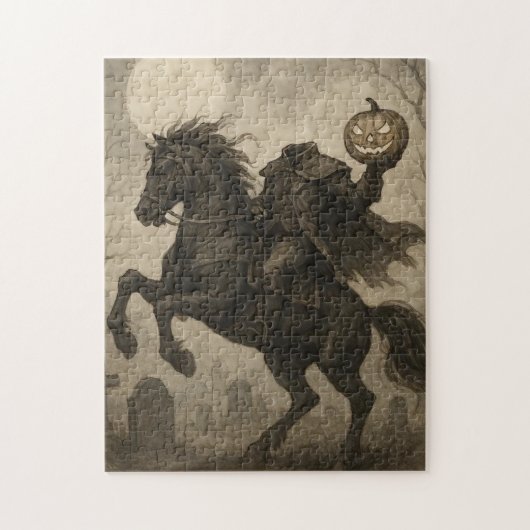 /Gotische Hoofdloze Ruiter Halloween/Herfst Legpuzzel (Verticaal)