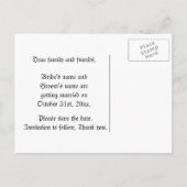 Gotische horror schedel | De trouwdatum opslaan Aankondigingskaart (Achterkant)